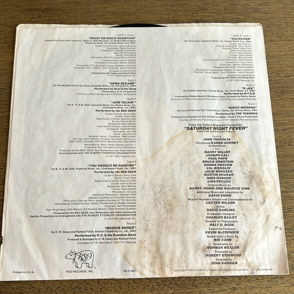 Original 1977 Saturday Night Fever Movie Soundtrack Vinyl - Picture 7 of 13